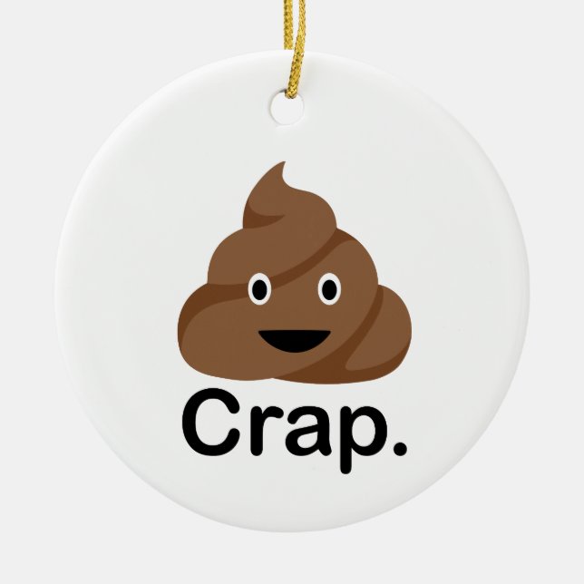 Crap Ceramic Tree Decoration (Front)
