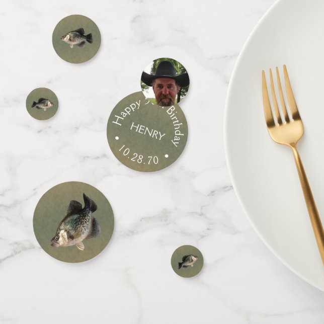 Crappie Birthday Custom Picture Confetti (Group)
