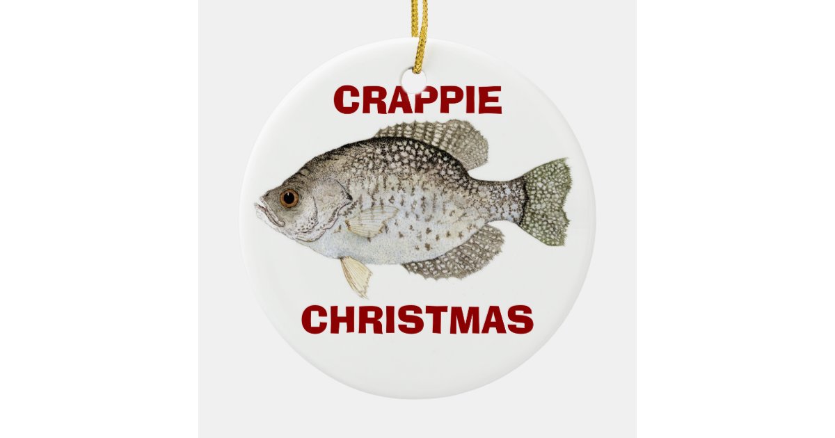CRAPPIE CHRISTMAS CERAMIC TREE DECORATION Zazzle