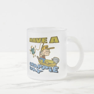 Crappie Day Fishing T-shirts and Gifts Frosted Glass Coffee Mug