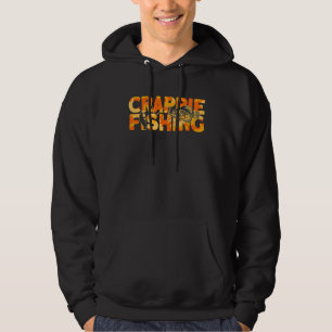 Crappie Fisherman Orange Camouflage Crappie Fishin Hoodie