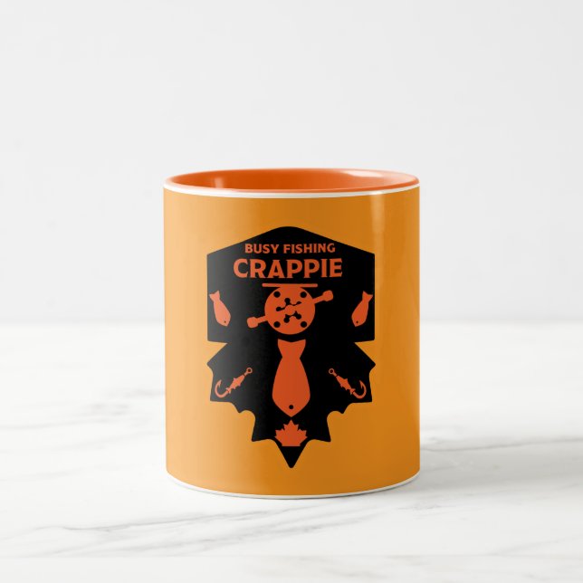 Crappie Fishing Canada Two-Tone Coffee Mug (Center)