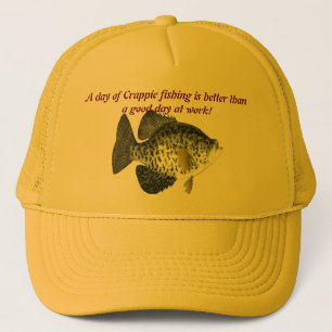 Crappie fishing trucker hat