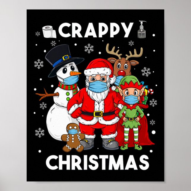 Crappy Christmas Santa And Friends Fun Boys Kids X Poster (Front)