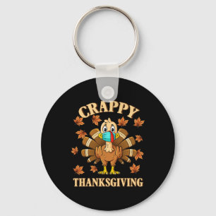 Crappy Thanksgiving Turkey Wearing A Mask Boys Gir Key Ring
