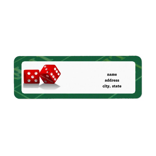 Craps Table With Las Vegas Dice (Front)