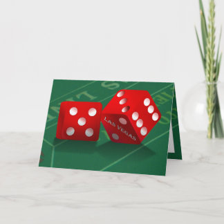 Craps Table With Las Vegas Dice Card