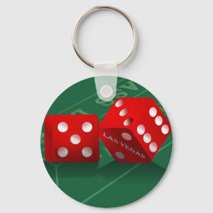 Craps Table With Las Vegas Dice Key Ring