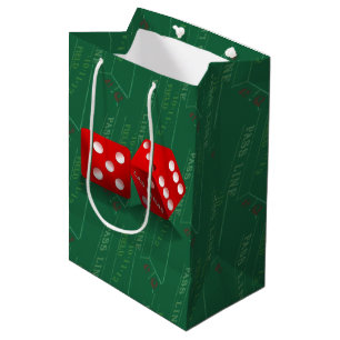 Craps Table With Las Vegas Dice Medium Gift Bag