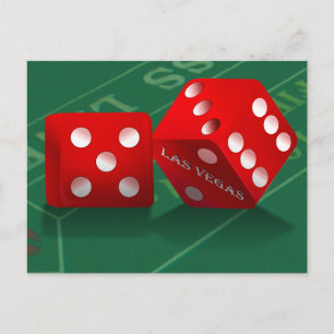 Craps Table With Las Vegas Dice Postcard