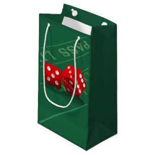 Craps Table With Las Vegas Dice Small Gift Bag