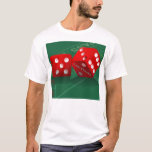 Craps Table With Las Vegas Dice T-Shirt<br><div class="desc">* Tee shirts are available in several colours, styles and sizes. * Move the designs to pocket style and back of the shirt. * The dice and craps table background are separate and can be moved or resized. * Remove craps background for a Dice only tee shirt. * Add text...</div>