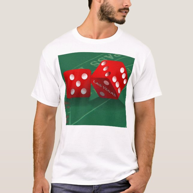Craps Table With Las Vegas Dice T-Shirt (Front)