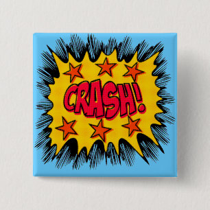 Crash 15 Cm Square Badge