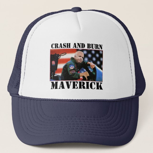 Crash and burn, Maverick Trucker Hat (Front)