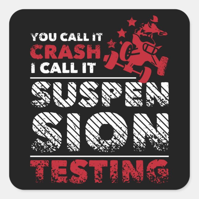 Crash ATV Quad Square Sticker (Front)