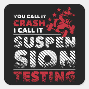 Crash ATV Quad Square Sticker