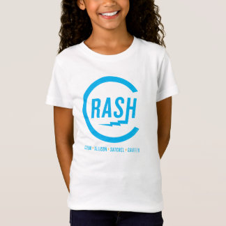 Crash- girls tee cyan logo