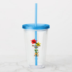 "Crash-landed. Stayed for the coffee" Alien coffee Acrylic Tumbler