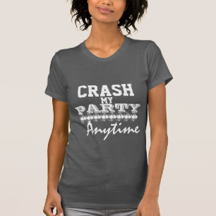 Crash My Party Anytime Fitted Racerback Tank