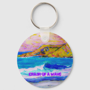 crash of a wave key ring