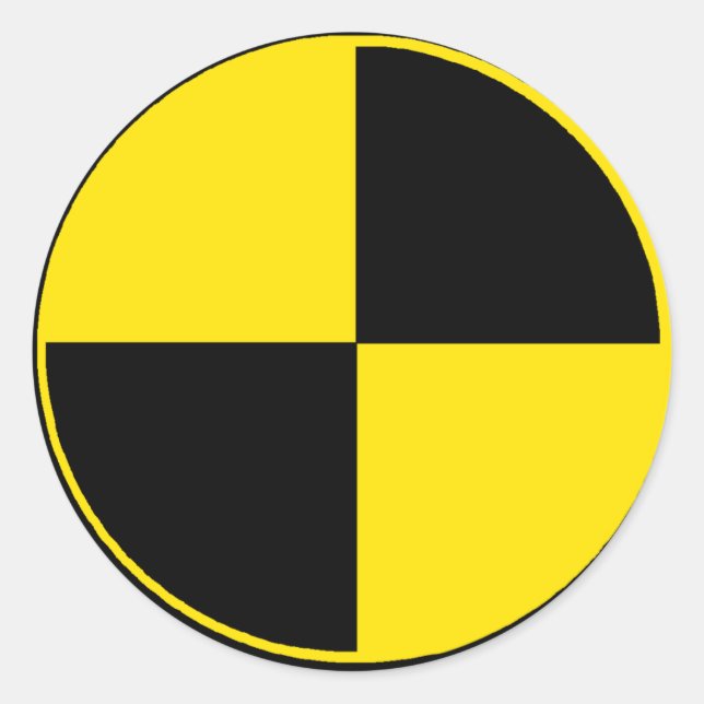 Crash Test Classic Round Sticker (Front)