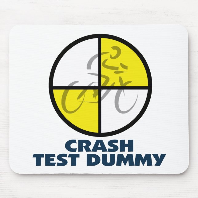 CRASH TEST DUMMY - bike Mouse Mat (Front)