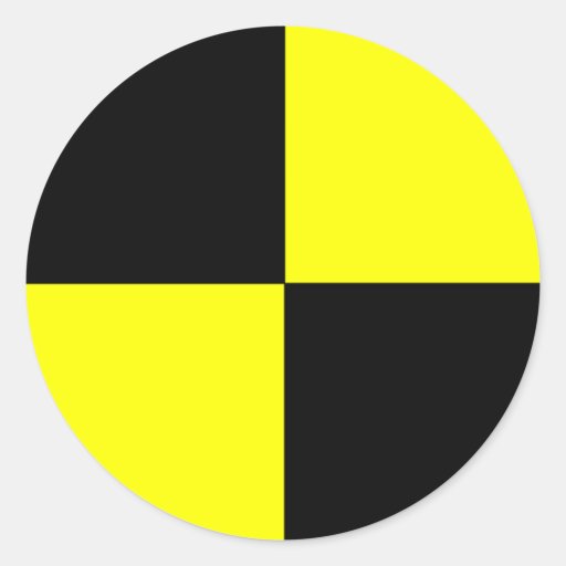 Image of crash test dummy Classic Round Sticker