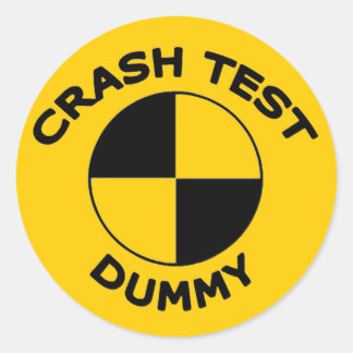 Crash Test Dummy Classic Round Sticker