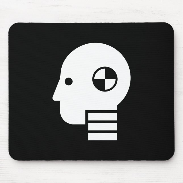 Crash Test Dummy Pictogram Mousepad (Front)
