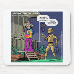 Crash Test Hippie Funny Mouse Mat