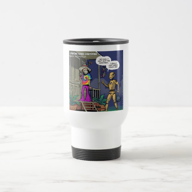 Crash Test Hippie Funny Travel Mug (Center)