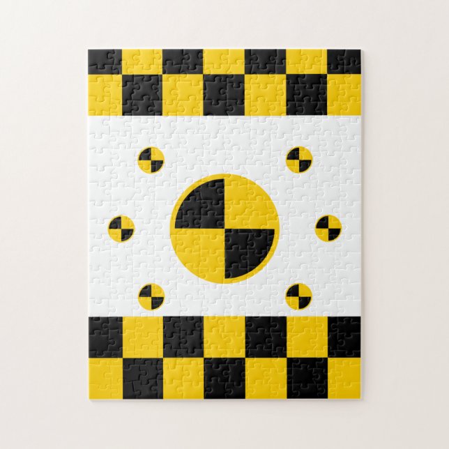 Crash Test Markers Bold Style Jigsaw Puzzle (Vertical)