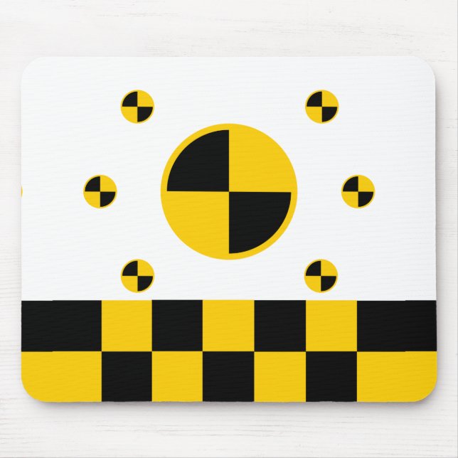Crash Test Markers Bold Style Mouse Mat (Front)