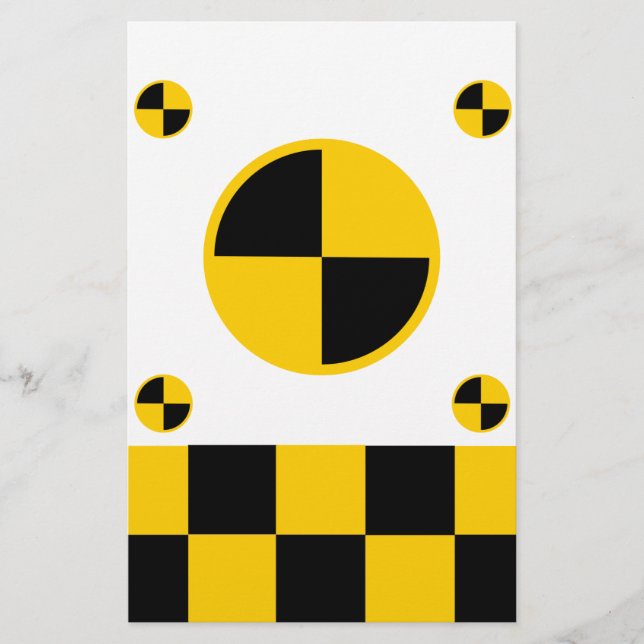 Crash Test Markers Bold Style Stationery (Front)