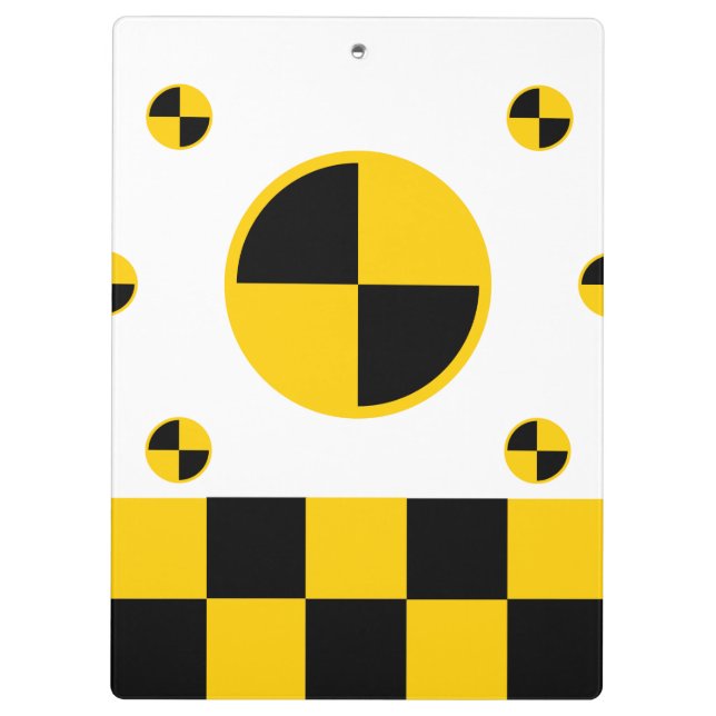 Crash Test Markers Graphics Clipboard (Back)
