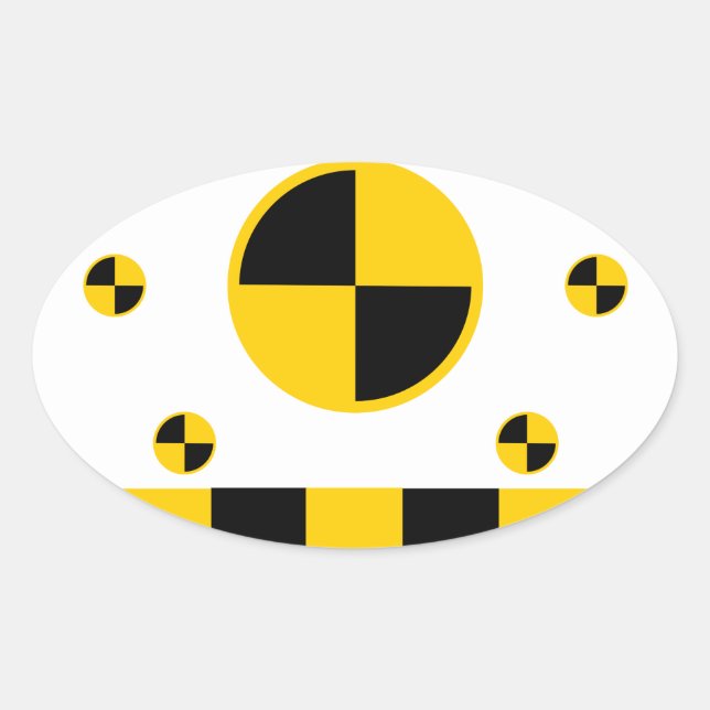 Crash Test Markers Oval Sticker (Front)