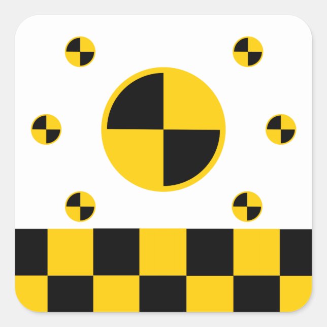 Crash Test Markers Square Sticker (Front)