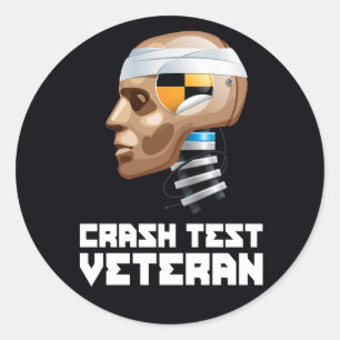 Crash Test Veteran Classic Round Sticker