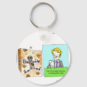 Crash Text Dummy Funny Key Ring