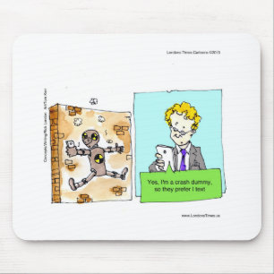 Crash Text Dummy Funny Mouse Mat