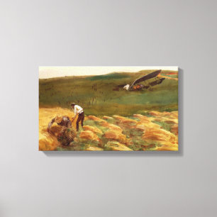 Crashed Aeroplane (by John Singer Sargent) Canvas Print