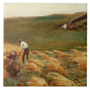 Crashed Aeroplane (by John Singer Sargent) Tile