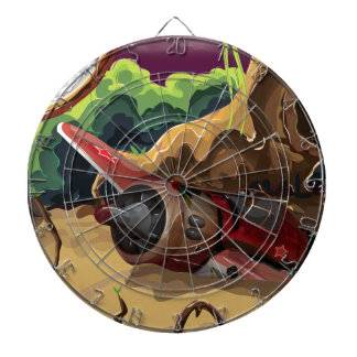 Crashed World War Fighter Aircraft Dartboard