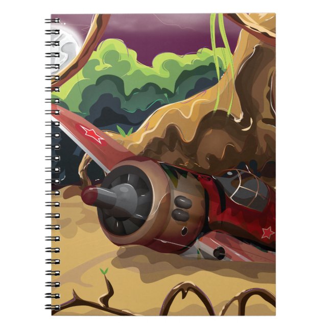 Crashed World War Fighter Aircraft Notebook (Front)