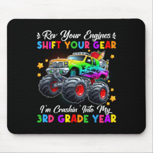 Crashin' Into My 3rd Grade Monster Truck First Day Mouse Mat
