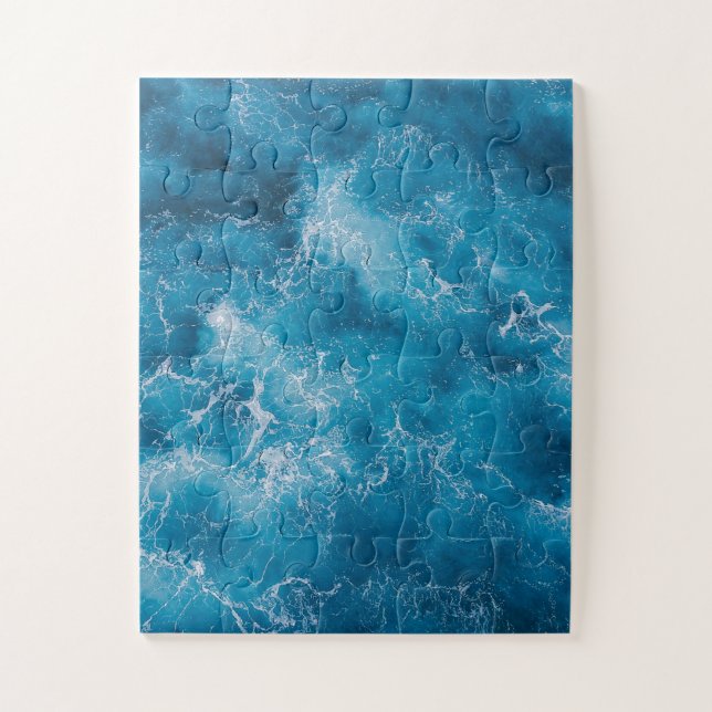 Crashing Blue Ocean Waves Jigsaw Puzzle (Vertical)
