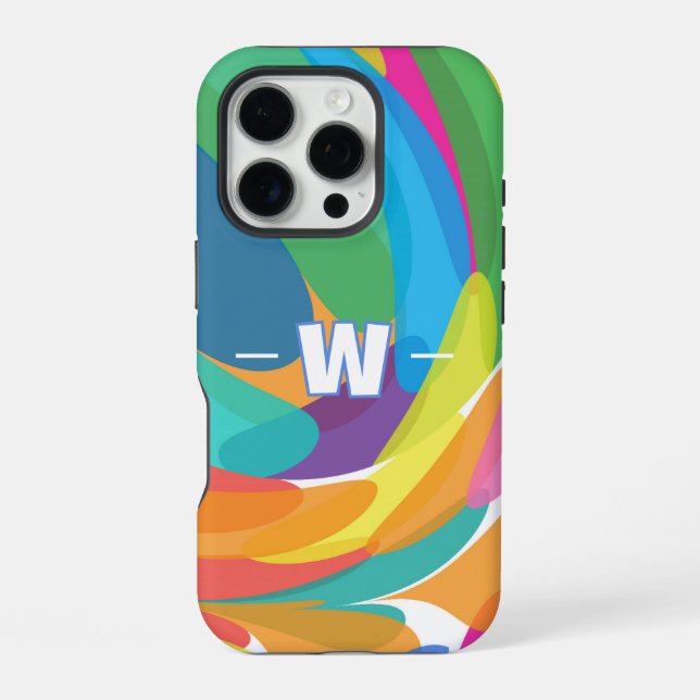 Crashing Colour Waves iPhone Case (Back)