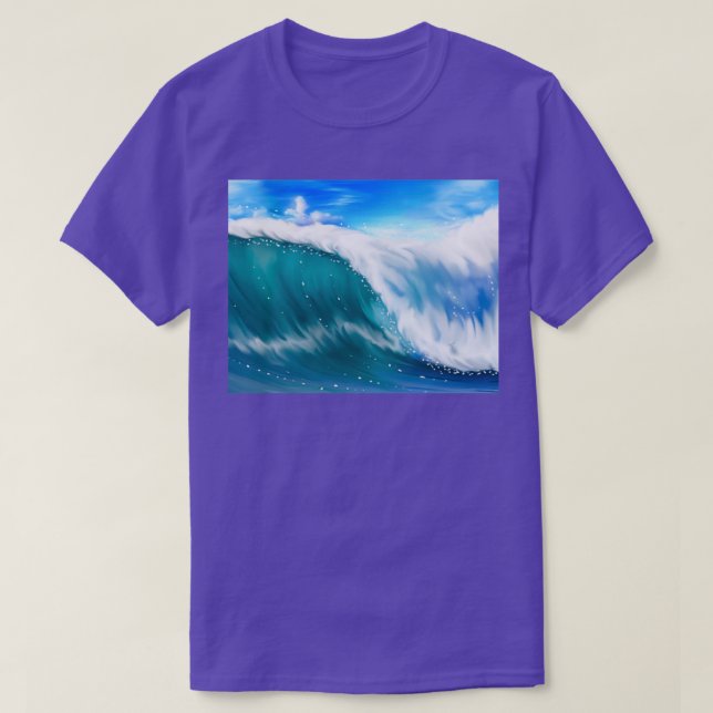 Crashing Green Wave T-Shirt (Design Front)