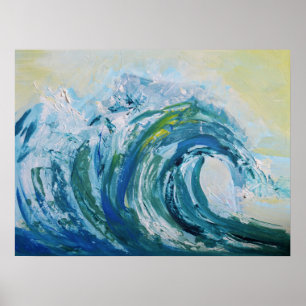 Crashing Ocean Wave Poster